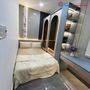 Combo Giường Gỗ MDF Kèm Tủ Quần Áo Cửa Lùa Mới 99%