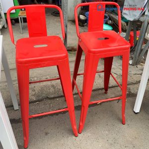 Ghế Bar Tolix Có Tựa Chân Cao Cũ