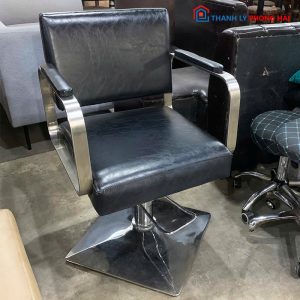 Ghế Cắt Tóc Khung Kim Loại Bọc Da Cũ