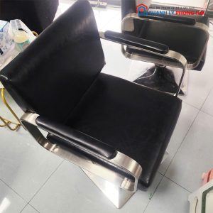 Ghế Cắt Tóc Khung Kim Loại Bọc Da Cũ