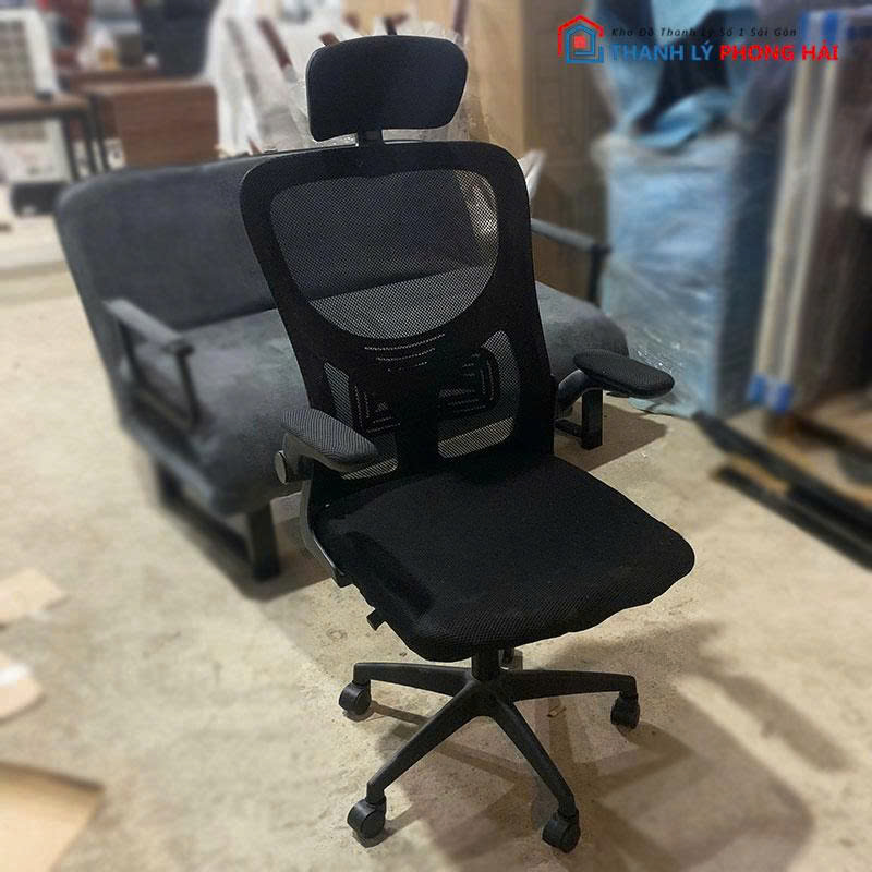 ghe-xoay-tay-gap-co-tua-dau-cu-4 Ghế Xoay Tay Gập Có Tựa Đầu Cũ (Nhiều Màu)