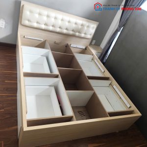 Giường Ngủ 4 Hộc 1m6 Ốp Nệm Đầu Giường Cũ