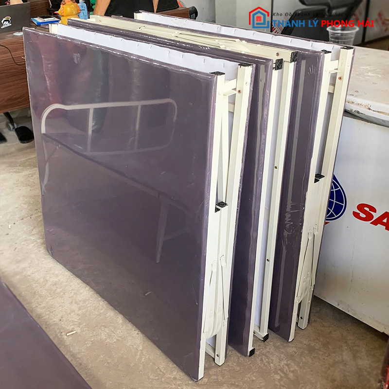 giuong-sat-gap-gon-1m-kem-nem-cu-1 Giường Sắt Gấp Gọn 1m Kèm Nệm Cũ