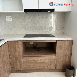 Hệ Tủ Bếp Góc L Gỗ MDF Mới 99%