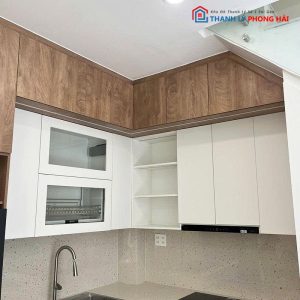 Hệ Tủ Bếp Góc L Gỗ MDF Mới 99%