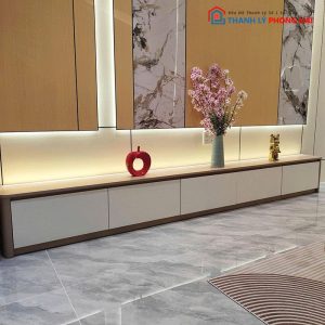 Kệ Tivi Thiết Kế Bệt Kèm Led Mới 99%