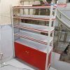 Kệ Trưng Bày 1m2 Gỗ MDF Trắng Phối Đỏ Cũ
