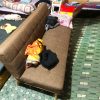 Sofa Bed Bọc Vải Màu Nâu Cũ