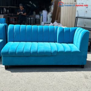 Sofa Bọc Nhung Xanh Kiểu Múi Cũ (Nhiều Kích Thước)