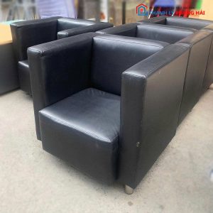 Sofa Đơn Bọc Da Màu Đen Cũ