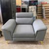 Sofa Đơn Bọc Da Màu Xám Cũ