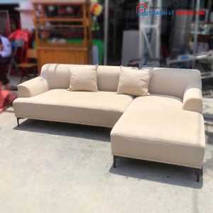 Sofa Góc Chữ L Bọc Vải Kèm Gối Tựa Cũ