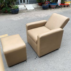 Sofa Thư Giãn Bọc Da Kèm Đôn Gác Chân Cũ
