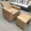 Sofa Thư Giãn Bọc Da Kèm Đôn Gác Chân Cũ