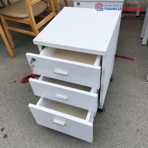 Tủ Cabin 3 Ngăn Kéo Màu Trắng Cũ