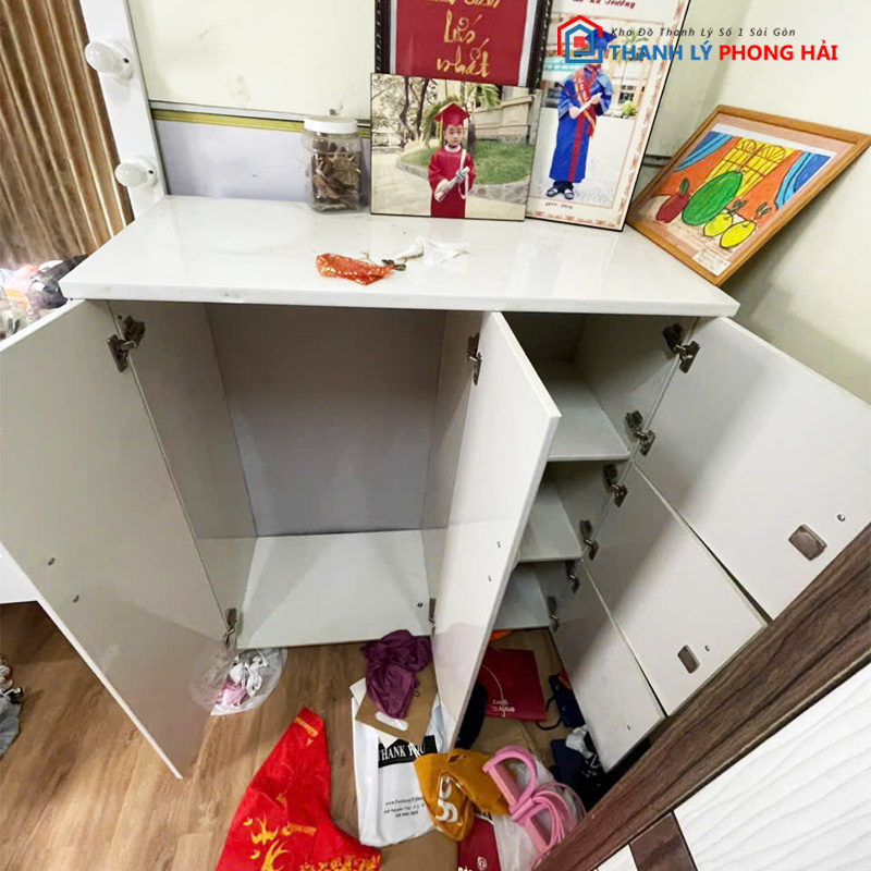 tu-dung-do-go-mdf-kem-hoc-keo-cu-3 Tủ Đựng Đồ Gỗ MDF Kèm Hộc Kéo Cũ