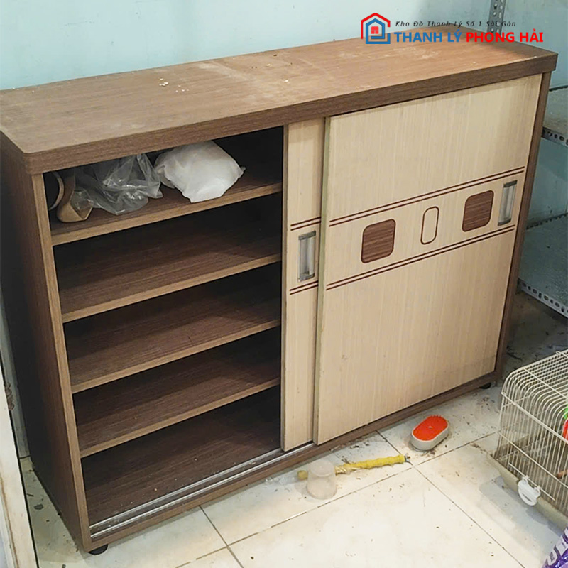 tu-giay-dep-go-mdf-cua-lua-cu Tủ Giày Dép Gỗ MDF Cửa Lùa Cũ