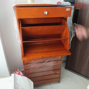 Tủ Giày Dép Lam Sơn 65cm Gỗ Tự Nhiên Cửa Lật Cũ
