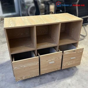 Tủ Hồ Sơ 1m1 Cũ 6 Hộc Gỗ MDF