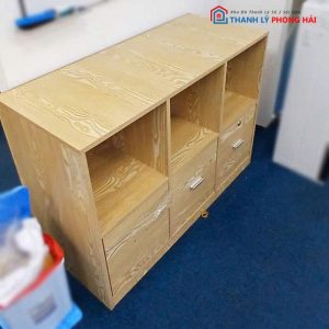 Tủ Hồ Sơ 1m1 Cũ 6 Hộc Gỗ MDF