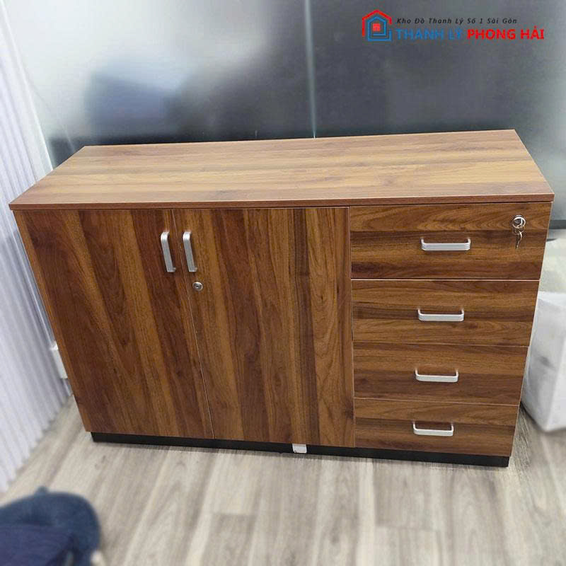 tu-ho-so-2-canh-kem-4-hoc-cu-2 Tủ Hồ Sơ 2 Cánh Kèm 4 Hộc Cũ