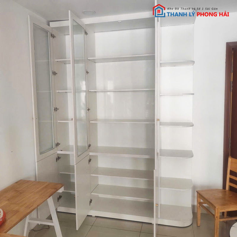 tu-ho-so-canh-kinh-kem-ke-trung-bay-cu-3 Tủ Hồ Sơ Cánh Kính Kèm Kệ Trưng Bày Cũ
