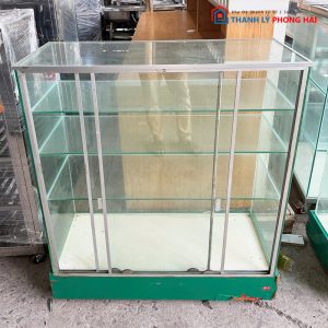 Tủ Kính Trưng Bày Cửa Lùa Khung Alu Cũ