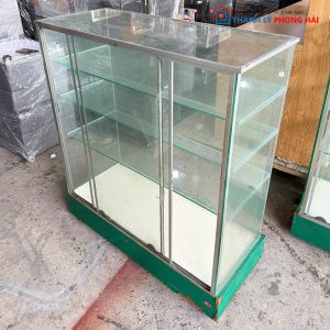 Tủ Kính Trưng Bày Cửa Lùa Khung Alu Cũ