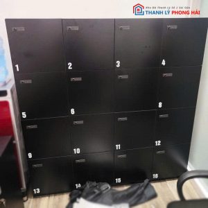 Tủ Locker 18 Ngăn Màu Đen Cũ