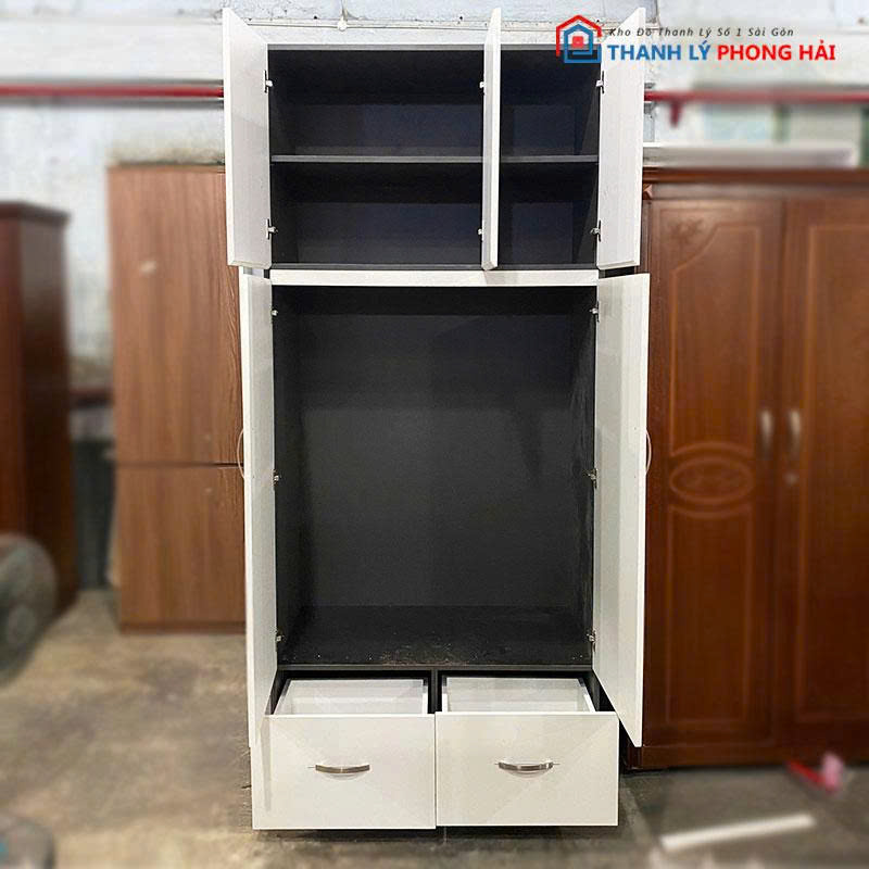 tu-quan-ao-1m05-kich-tran-5-canh-cu-1 Tủ Quần Áo 1m05 Kịch Trần 5 Cánh Cũ