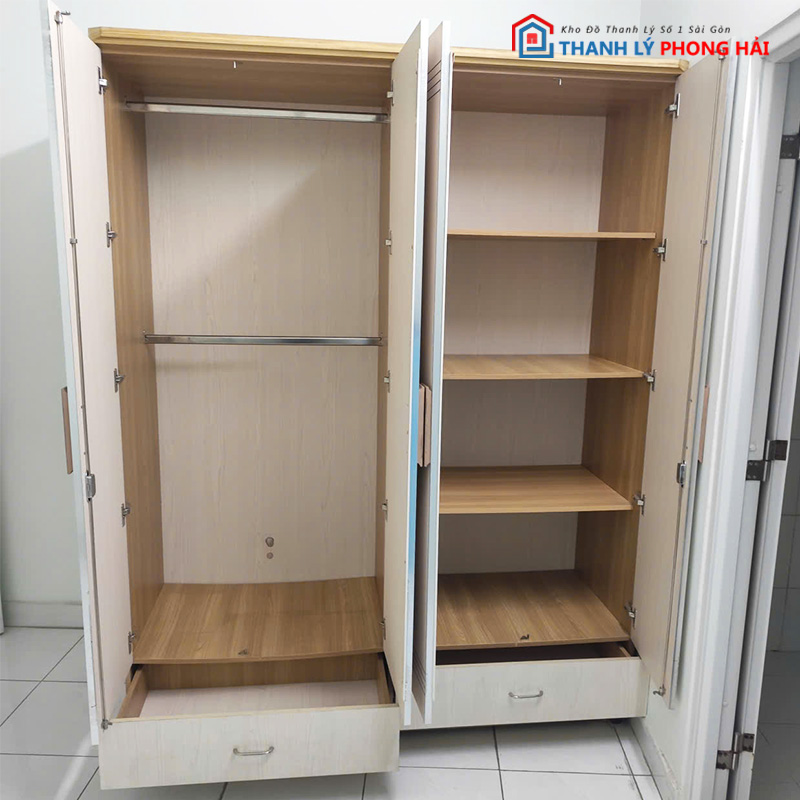 tu-quan-ao-1m6-go-mdf-4-canh-cu-1 Tủ Quần Áo 1m6 Gỗ MDF 4 Cánh Cũ