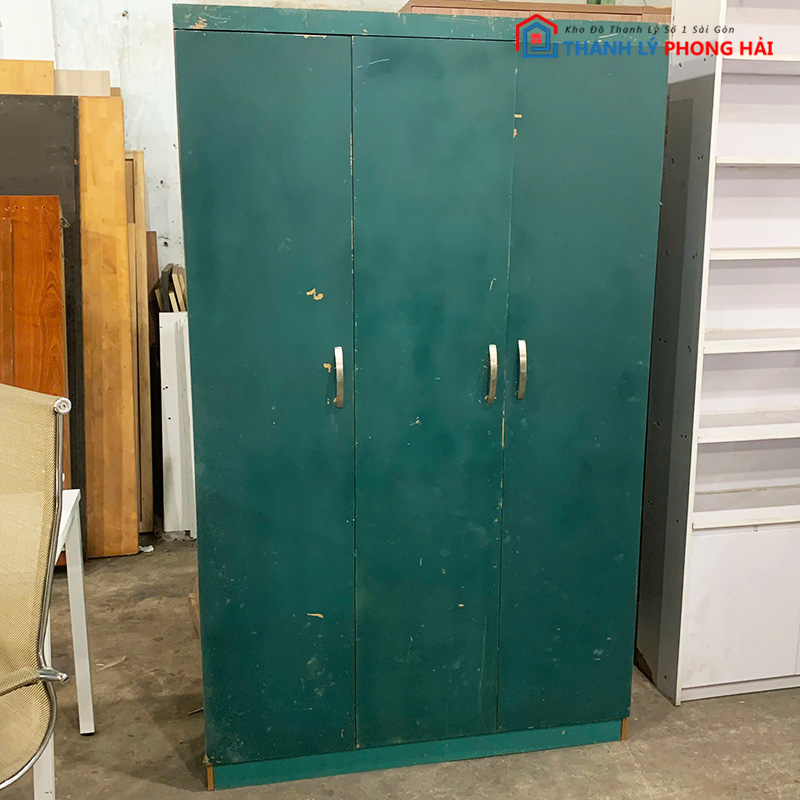 tu-quan-ao-3-canh-mau-xanh-cu-2 Tủ Quần Áo 3 Cánh Màu Xanh Cũ