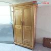 Tủ Quần Áo Gỗ Tự Nhiên 2 Cánh Có Gương Cũ