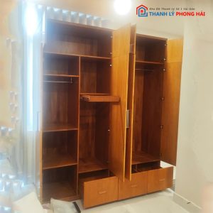 Tủ Quần Áo Gỗ 2m Nhiều Ngăn Cũ