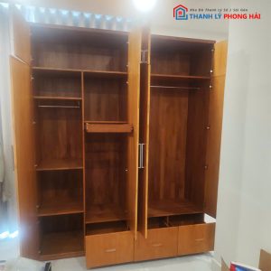 Tủ Quần Áo Gỗ 2m Nhiều Ngăn Cũ