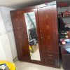 Tủ Quần Áo Gỗ 3 Cánh Phối Gương Giữa Cũ