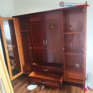 Tủ Quần Áo Gỗ Cũ Nhiều Ngăn