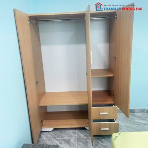 Tủ Quần Áo Gỗ MDF 3 Cánh 2 Hộc Cũ