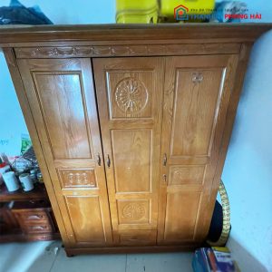 Tủ Quần Áo Gỗ Tự Nhiên 3 Cánh Cũ