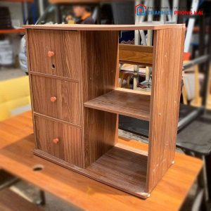Tủ Trưng Bày Cũ Gỗ MDF Kèm 3 Hộc Kéo