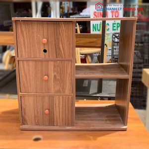 Tủ Trưng Bày Cũ Gỗ MDF Kèm 3 Hộc Kéo