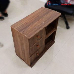 Tủ Trưng Bày Cũ Gỗ MDF Kèm 3 Hộc Kéo
