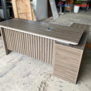 Bàn Giám Đốc Gỗ MDF Cũ Dáng Chữ L