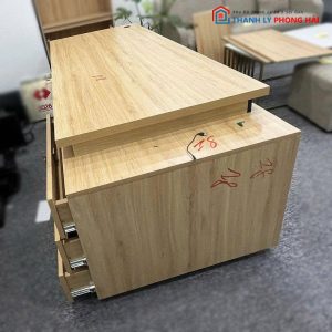 Bàn Giám Đốc Gỗ MDF Cũ Kèm Tủ 3 Hộc Kéo