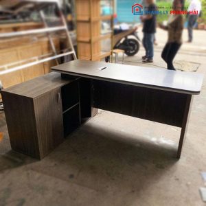Bàn Giám Đốc Gỗ MDF Cũ Dáng Chữ L