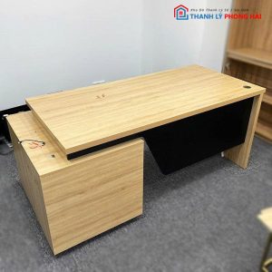 Bàn Giám Đốc Gỗ MDF Cũ Kèm Tủ 3 Hộc Kéo