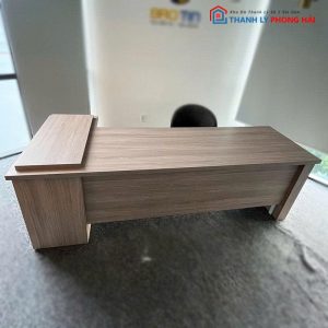Bàn Giám Đốc Gỗ MDF Cũ Màu Sồi Sáng
