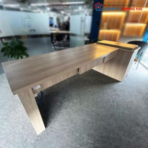 Bàn Giám Đốc Gỗ MDF Cũ Màu Sồi Sáng