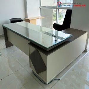 Bàn Giám Đốc Mặt Kính Góc L Cũ
