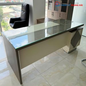 Bàn Giám Đốc Mặt Kính Góc L Cũ